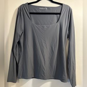Abercrombie soft matte long sleeve square neck shirt. Only worn once!